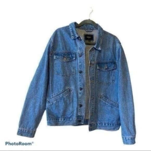 Forever 21 Other - Mens Forever21 Jean Jacket Collared Blue Lt Wash Size Large